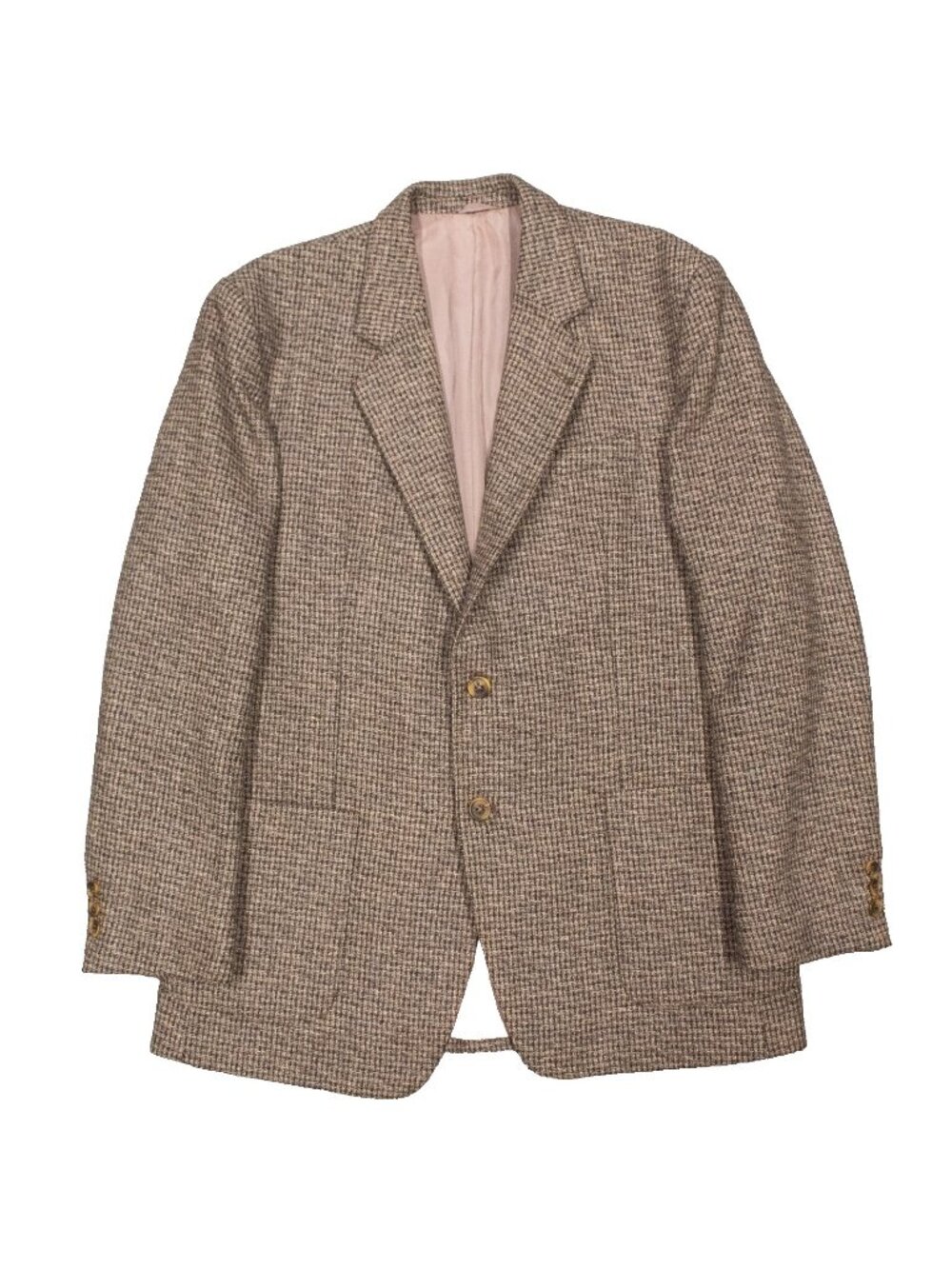 Vintage MIcahel Tweed Blazer Brown Wool Sport Coat Poland 42R